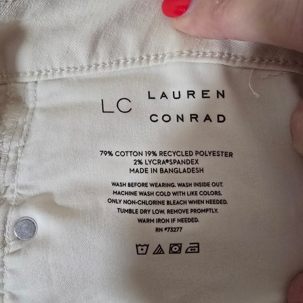 Lauren Conrad Skinny Ankle‎ Jeans Lt Beige Size 16 - Picture 8 of 10